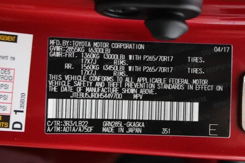 2017 Toyota 4Runner SR5 Premium 4WD